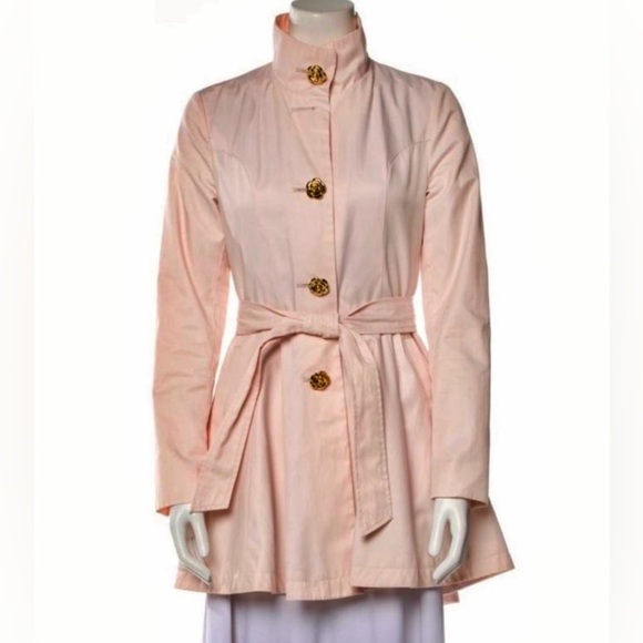 RARE Betsey Johnson Flared Skirted Trench Coat Y2K VTG Size L - Picture 1 of 14